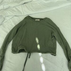 Lucky Brand Military Green Pullover Sweatshirt